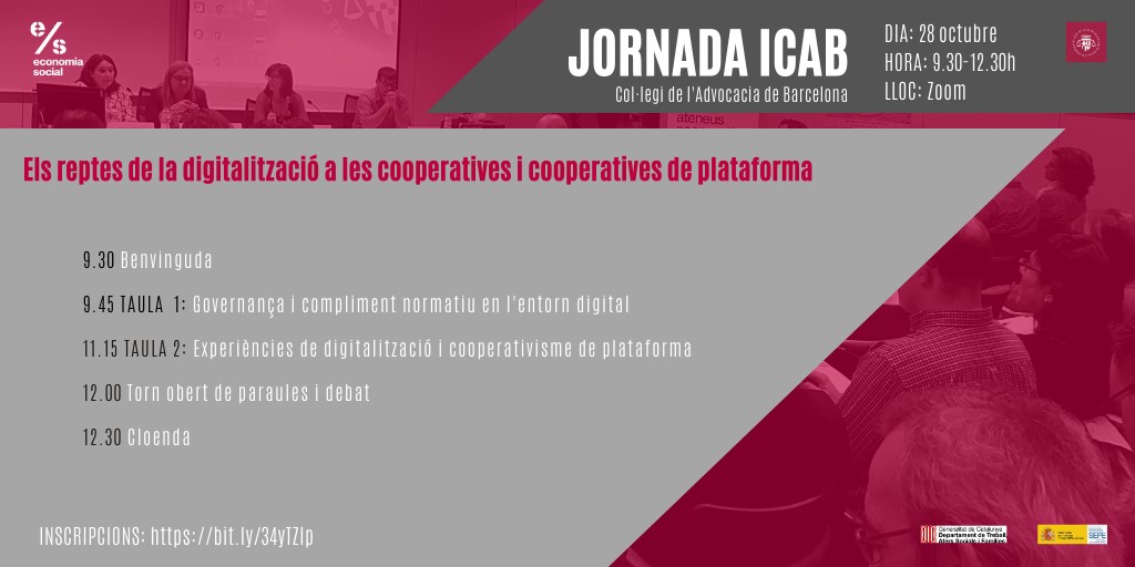 Jornada ARACOOP: 'Els reptes de la digitalització a les cooperatives i cooperatives de plataforma'